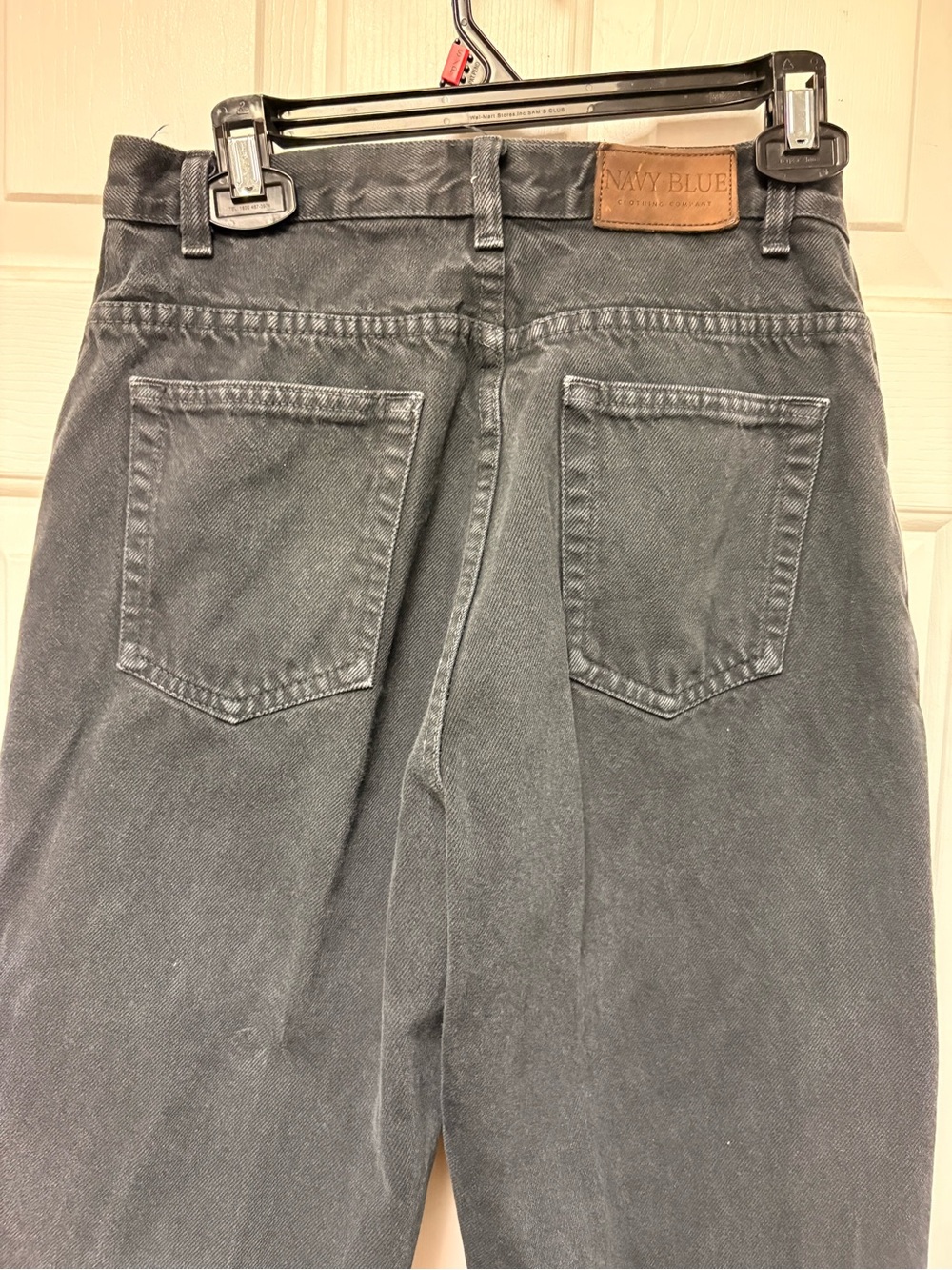 Navy Blue High-Rise Women's Jeans - Washed Gray